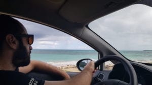 Chegando na praia de El Rincon, República Dominicana