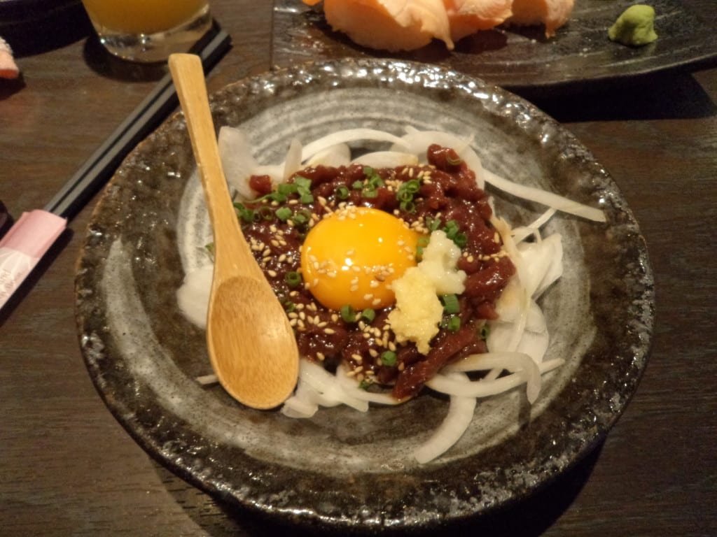Sashimi de Cavalo. Prato típico no Japão.