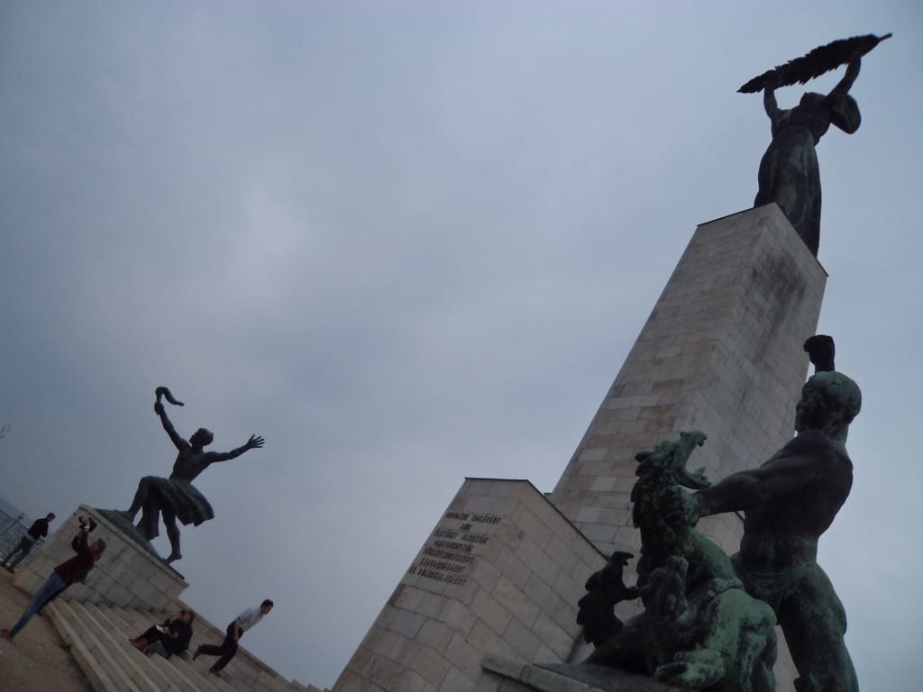 A estatua da liberdade de Budapeste, no Gellert hill