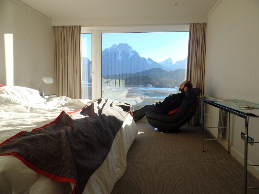 Relaxando no Hotel Lago Grey, Torres del Paine, Chile