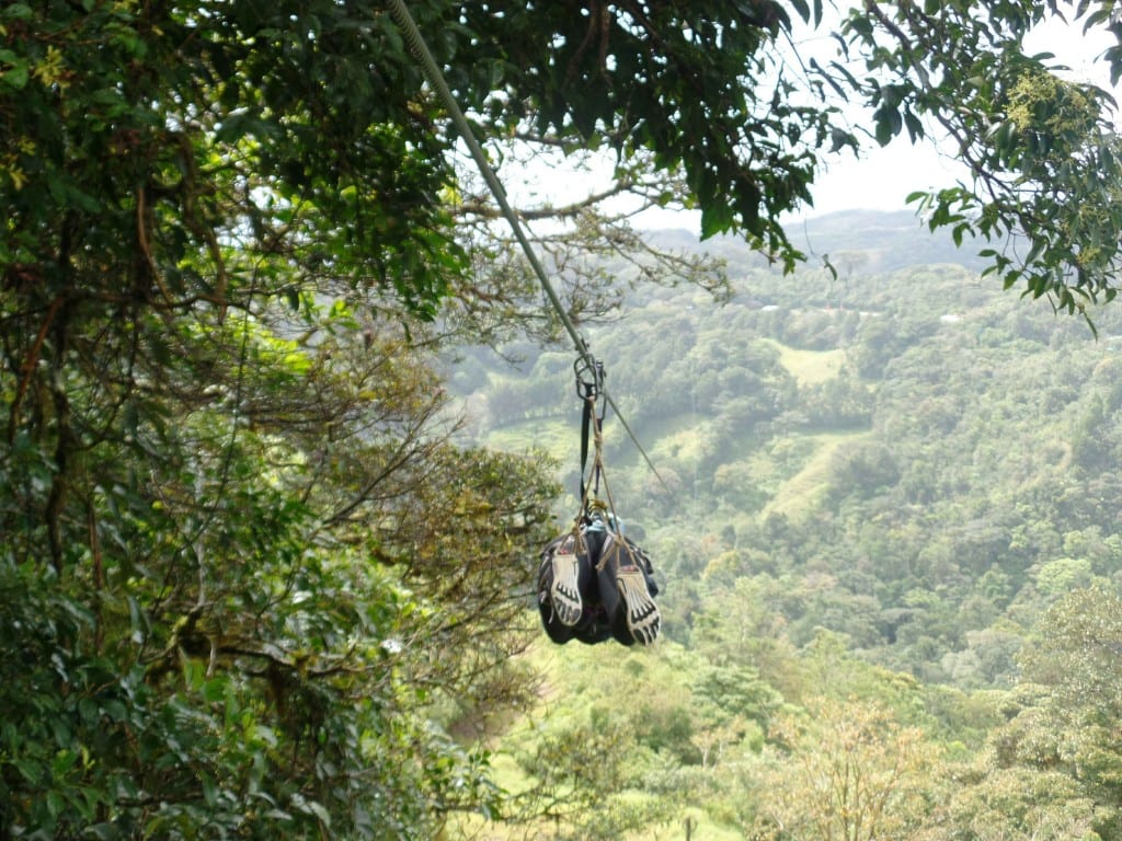 Tirolesa gigante em Monteverde, Costa Rica