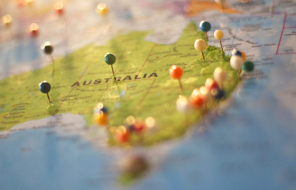 Mapa Austrália - Fonte-Pexels