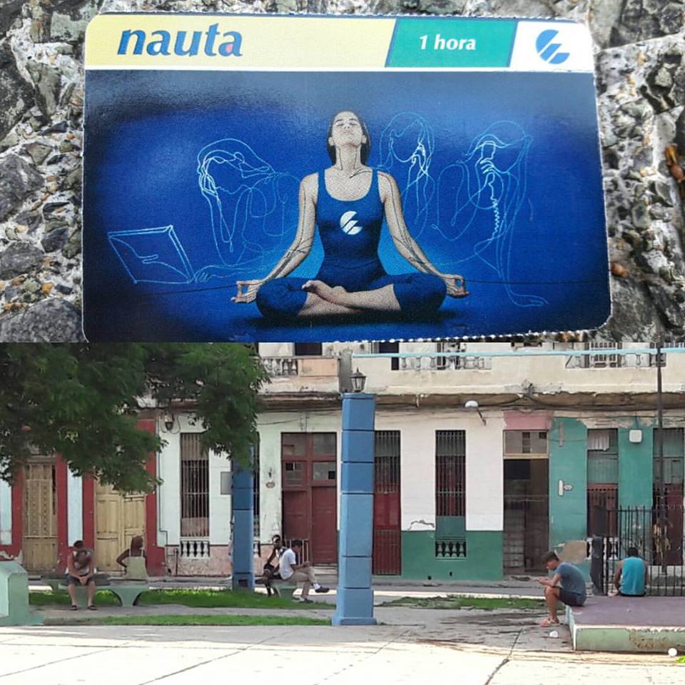Cartão de Internet em Cuba e cubanos navegando