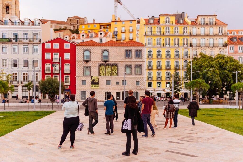 Praça em Lisboa, Portugal 